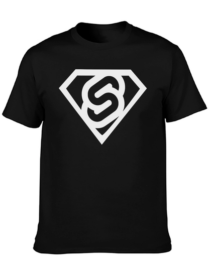 Stylish Black T-Shirt with White S Logo