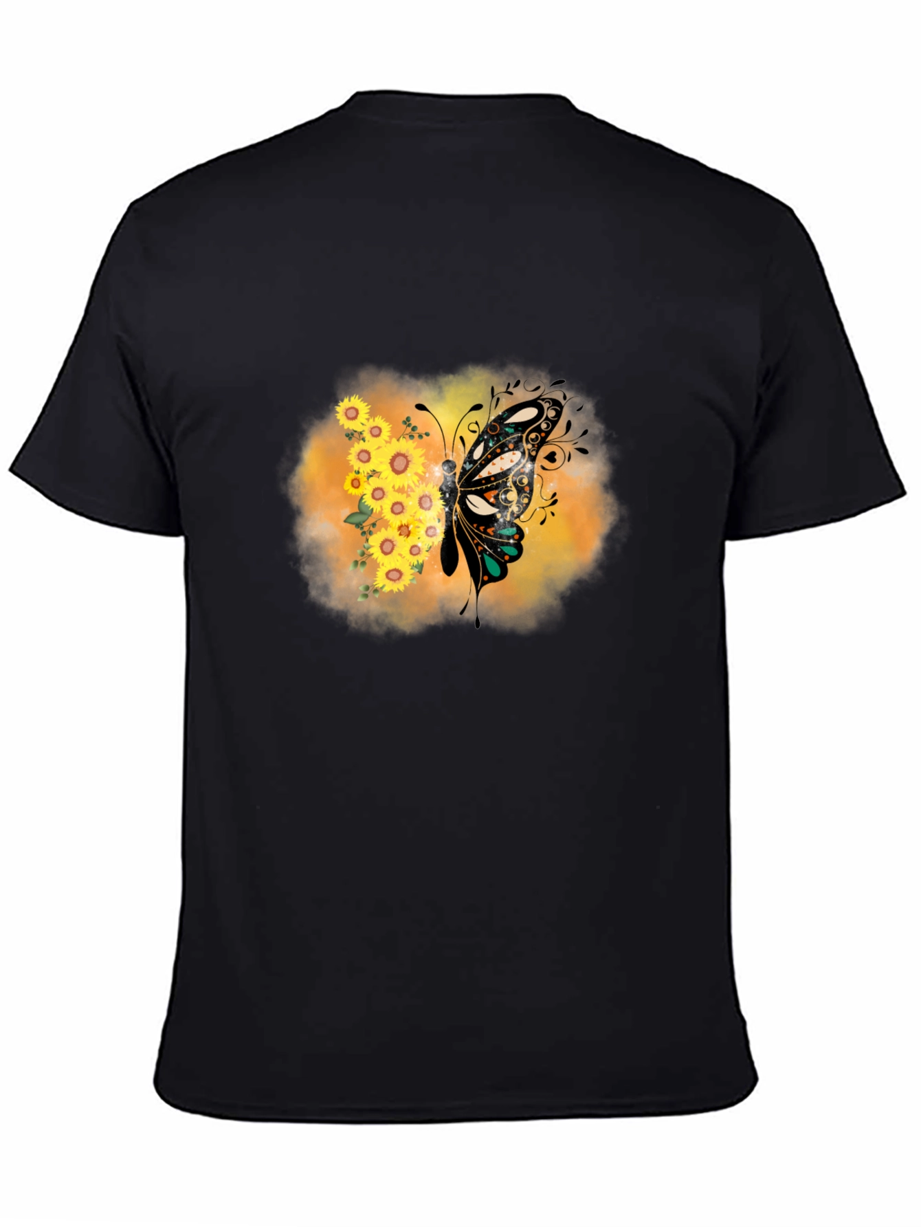 Sunflower Butterfly Graphic Tee - Stylish Comfort