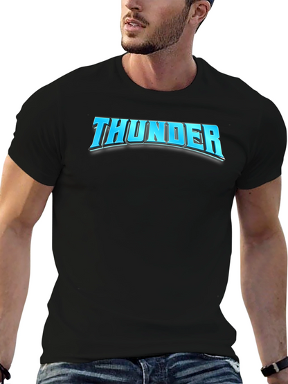 Thunder Graphic T-Shirt - Bold Black Tee
