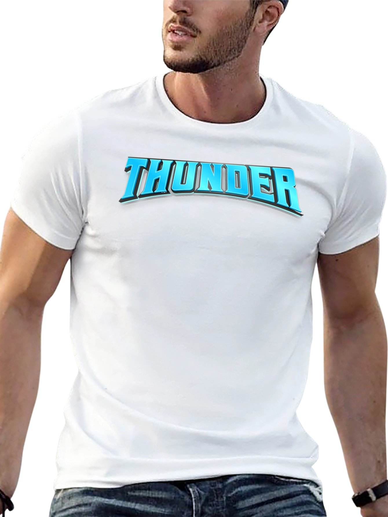 Thunder Graphic T-Shirt - Bold Black Tee