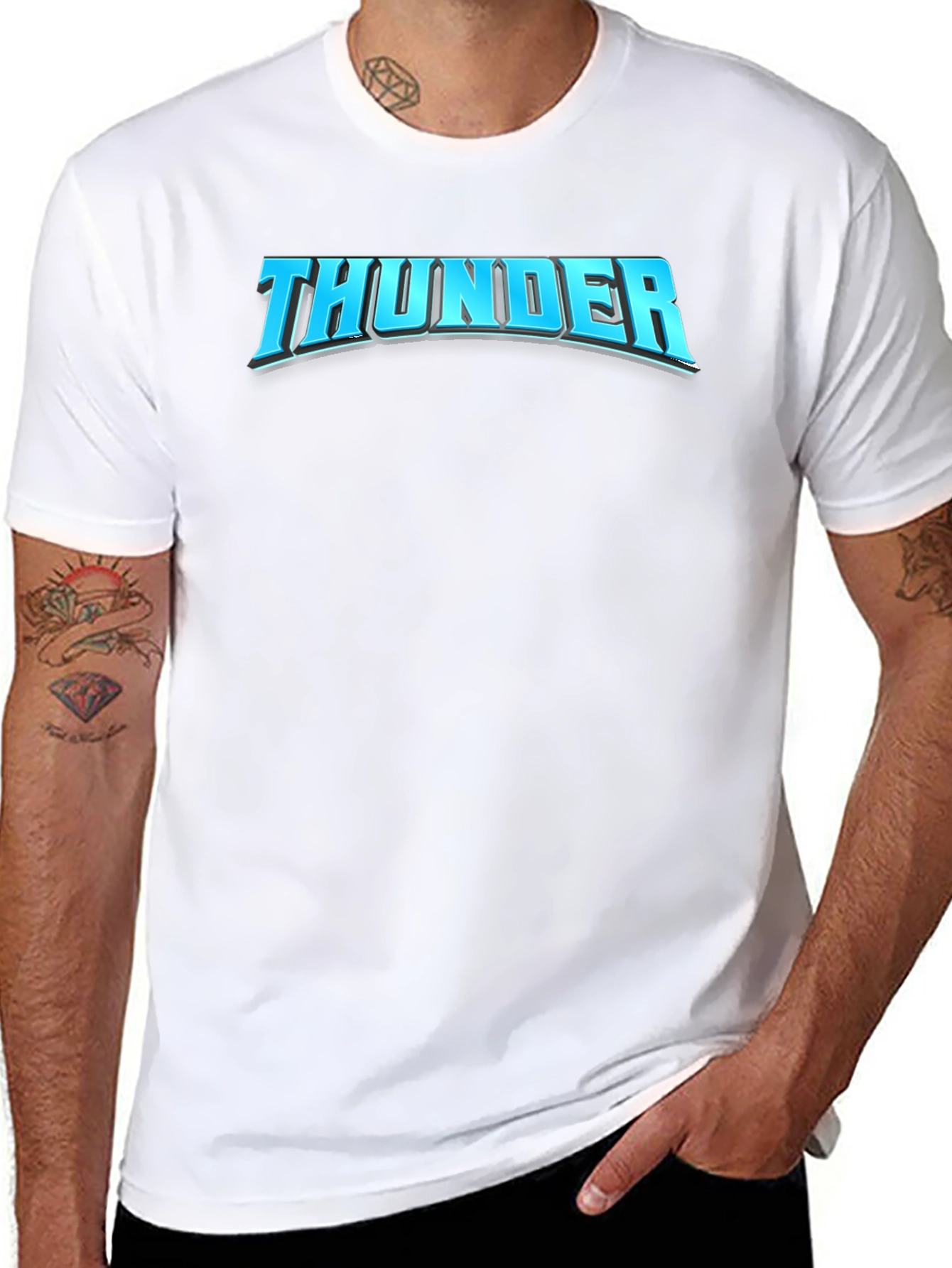Thunder Graphic T-Shirt - Bold Black Tee