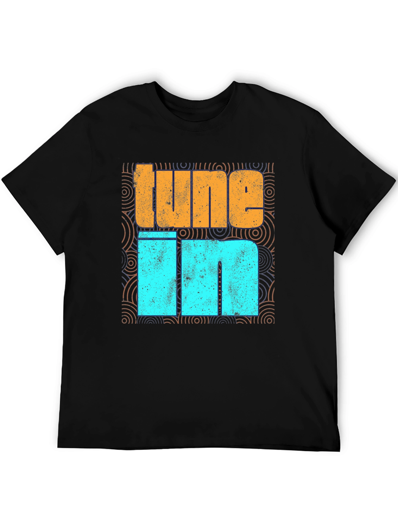 Tune In Graphic Print Crew Neck T-Shirt
