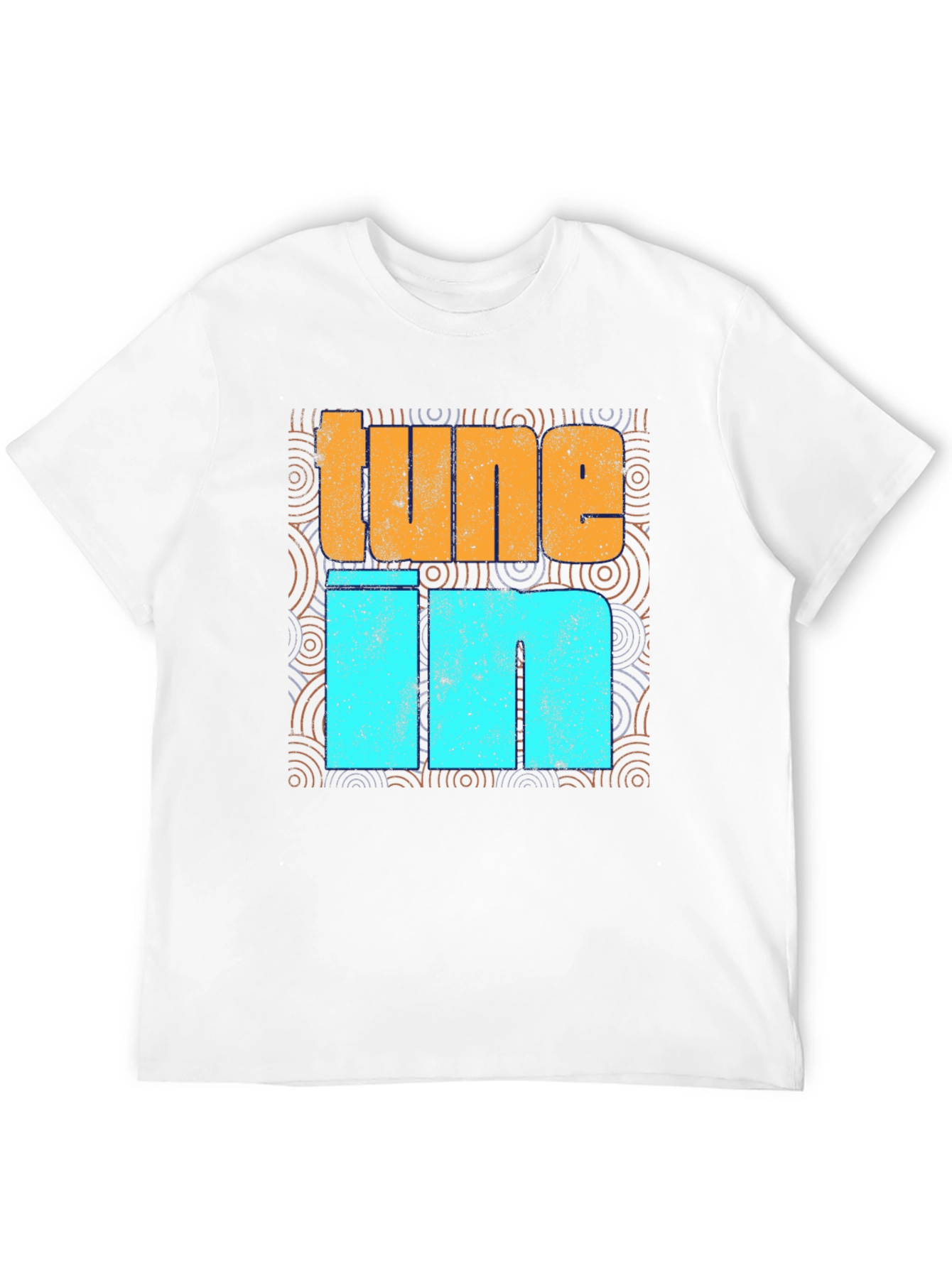 Tune In Graphic Print Crew Neck T-Shirt