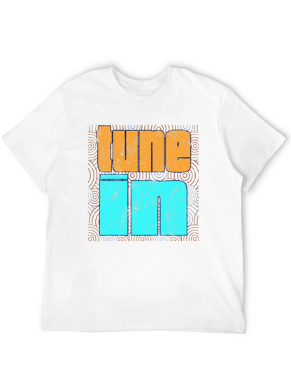 Tune In Graphic Print Crew Neck T-Shirt