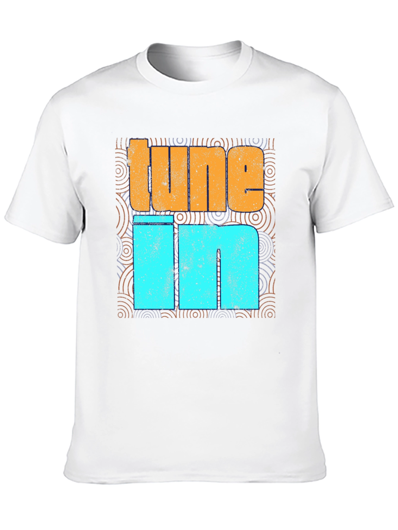 Tune In Graphic Print Crew Neck T-Shirt