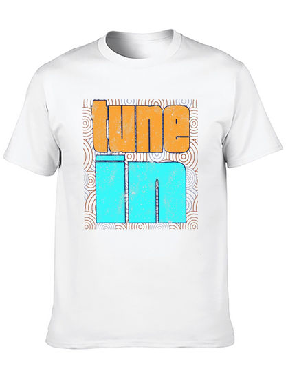 Tune In Graphic Print Crew Neck T-Shirt