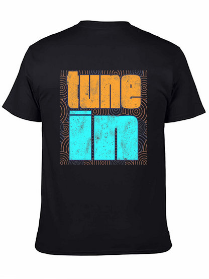 Tune In Graphic Print Crew Neck T-Shirt