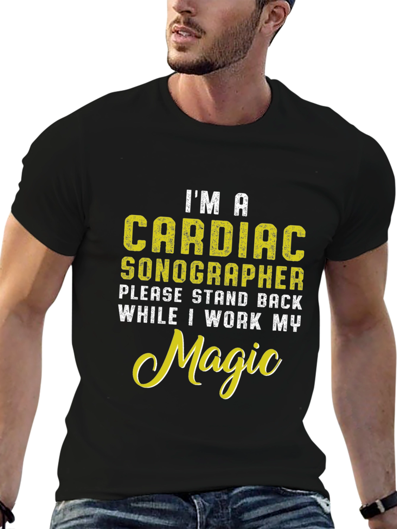 Cardiac Sonographer Novelty Graphic T-Shirt