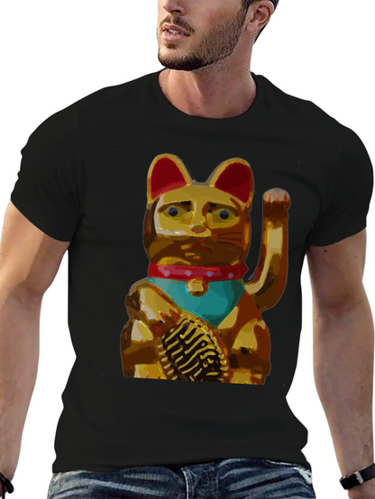 Lucky Cat Graphic Tee - Black
