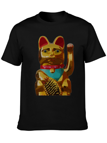 Lucky Cat Graphic Tee - Black