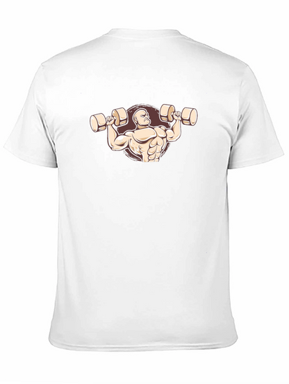 Bodybuilder Graphic Tee - Black Cotton T-Shirt