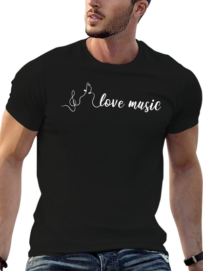 Love Music Black T-Shirt