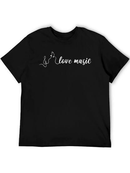 Love Music Black T-Shirt