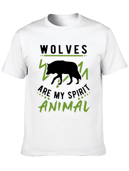 Wolves Are My Spirit Animal Black Graphic Tee