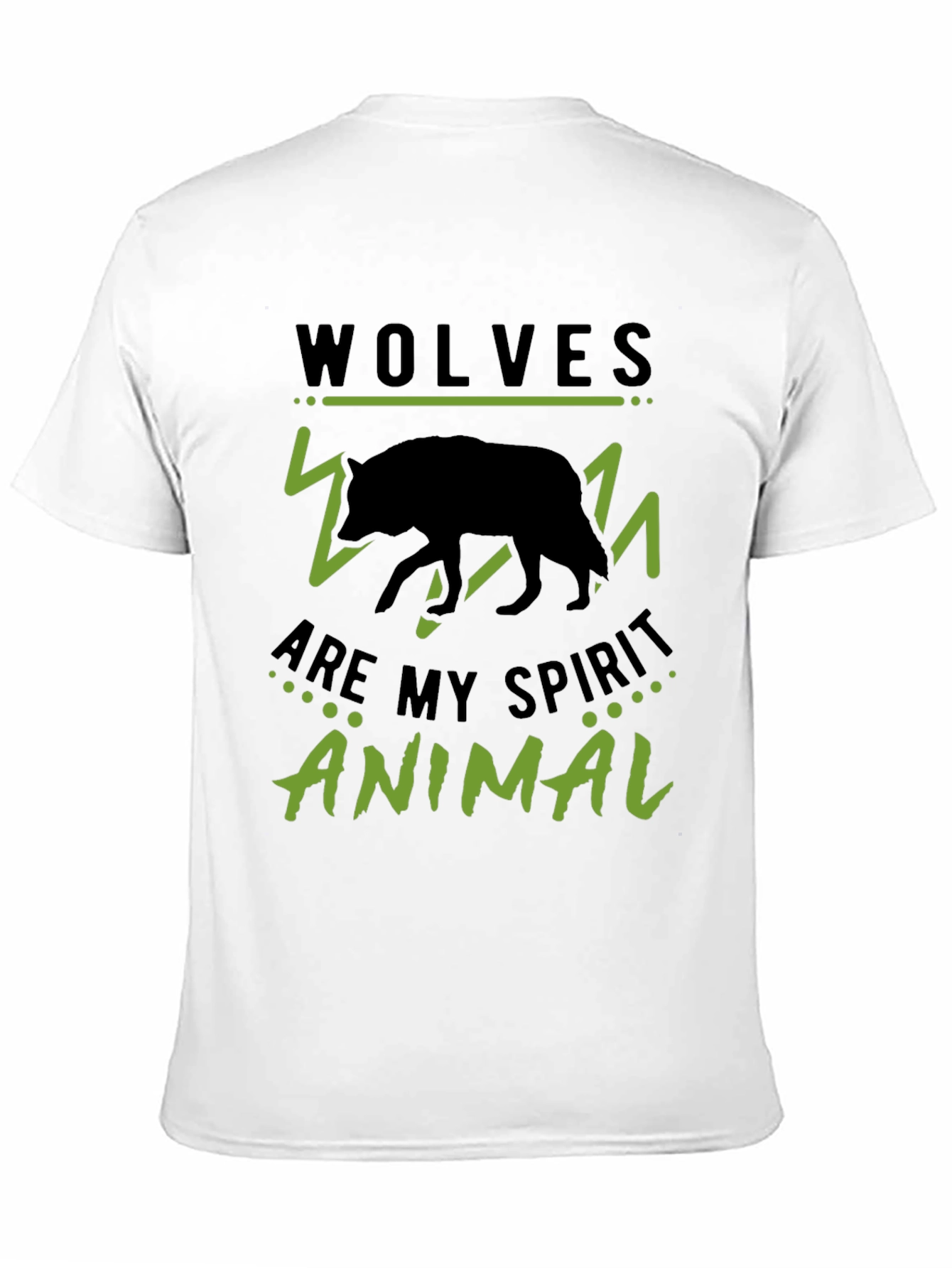 Wolves Are My Spirit Animal Black Graphic Tee