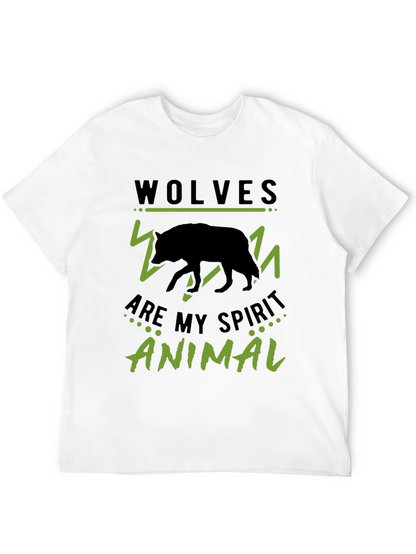 Wolves Are My Spirit Animal Black Graphic Tee