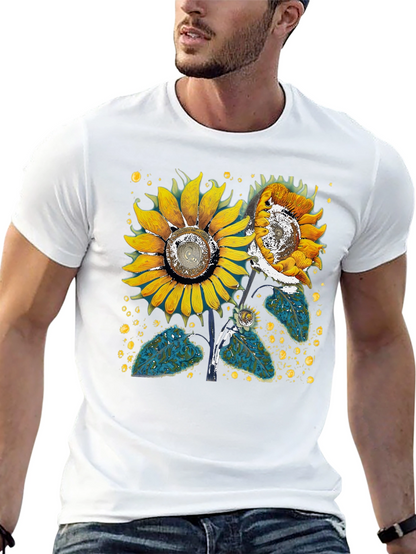 Sunflower Graphic Black T-Shirt