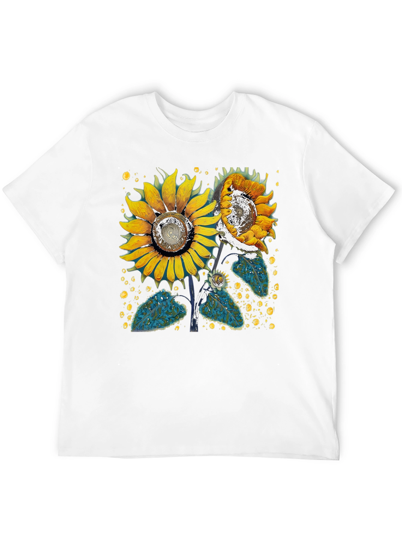 Sunflower Graphic Black T-Shirt