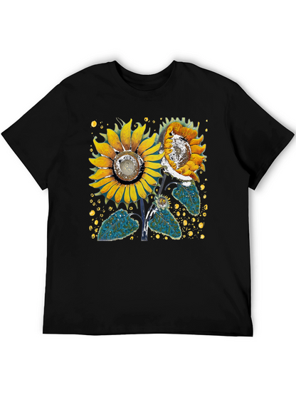 Sunflower Graphic Black T-Shirt