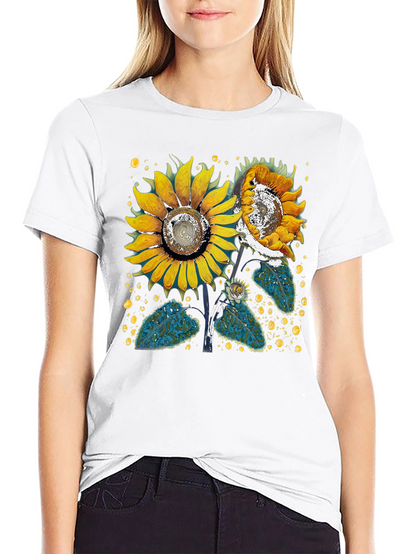 Sunflower Graphic Black T-Shirt