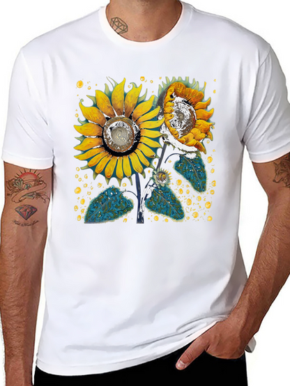 Sunflower Graphic Black T-Shirt