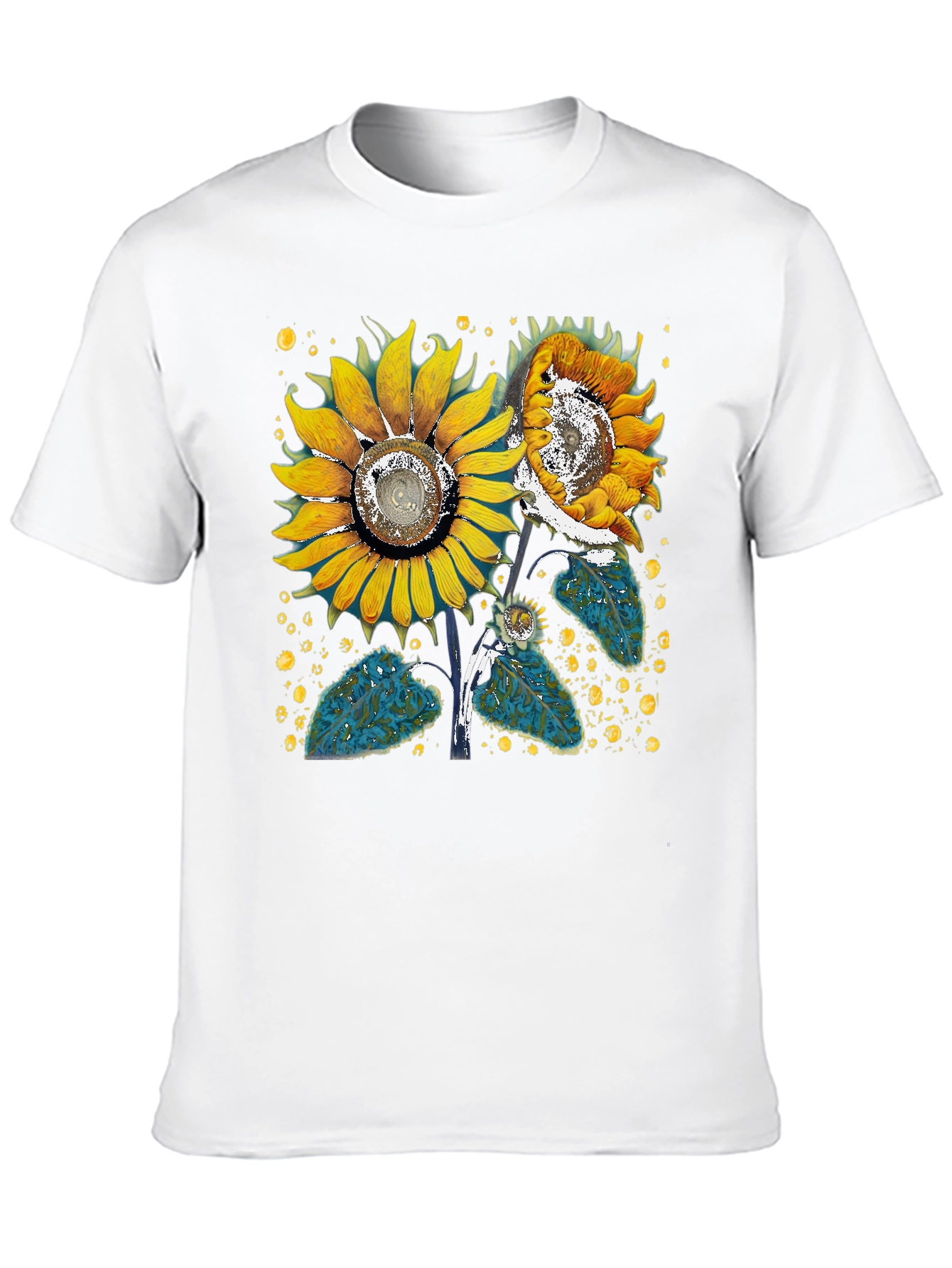 Sunflower Graphic Black T-Shirt