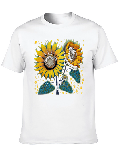 Sunflower Graphic Black T-Shirt