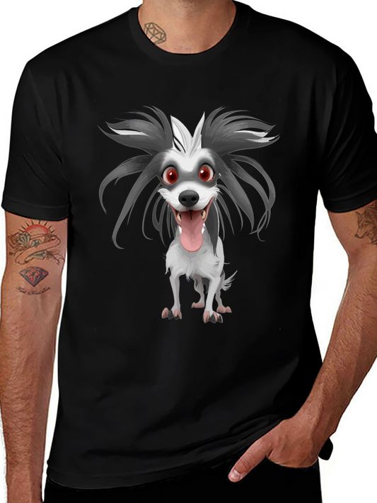 Cartoon Dog Graphic Print Tee