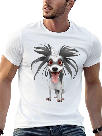 Cartoon Dog Graphic Print Tee