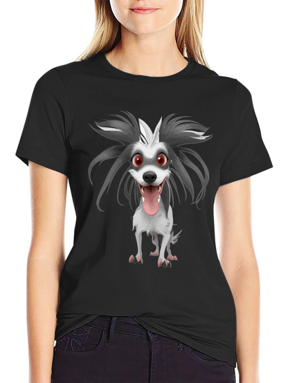 Cartoon Dog Graphic Print Tee