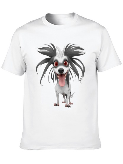 Cartoon Dog Graphic Print Tee