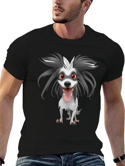 Cartoon Dog Graphic Print Tee