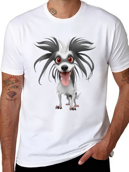 Cartoon Dog Graphic Print Tee