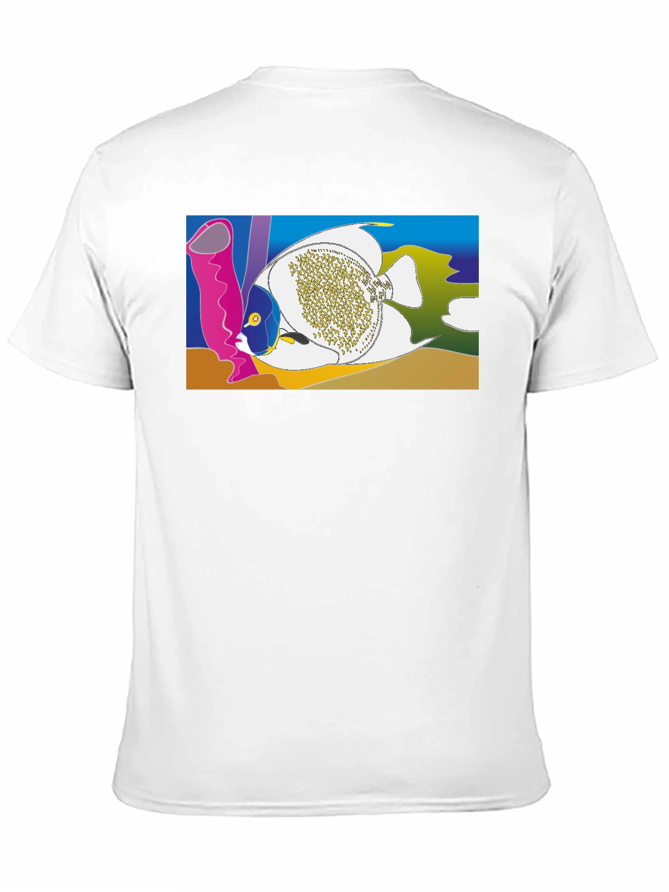 Tropical Fish Graphic T-Shirt - Black Crew Neck Tee