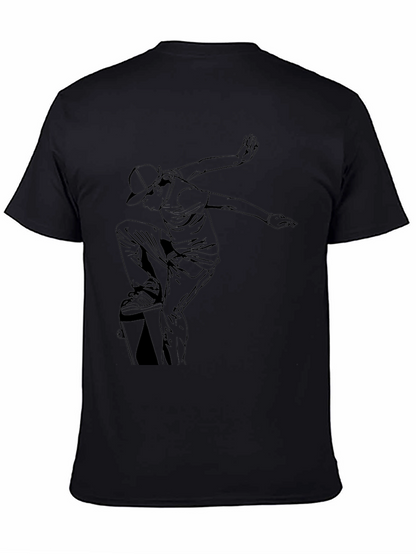 Black Skateboarder Graphic T-Shirt