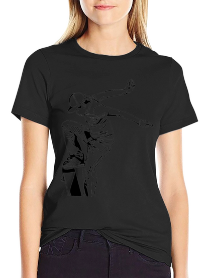 Black Skateboarder Graphic T-Shirt