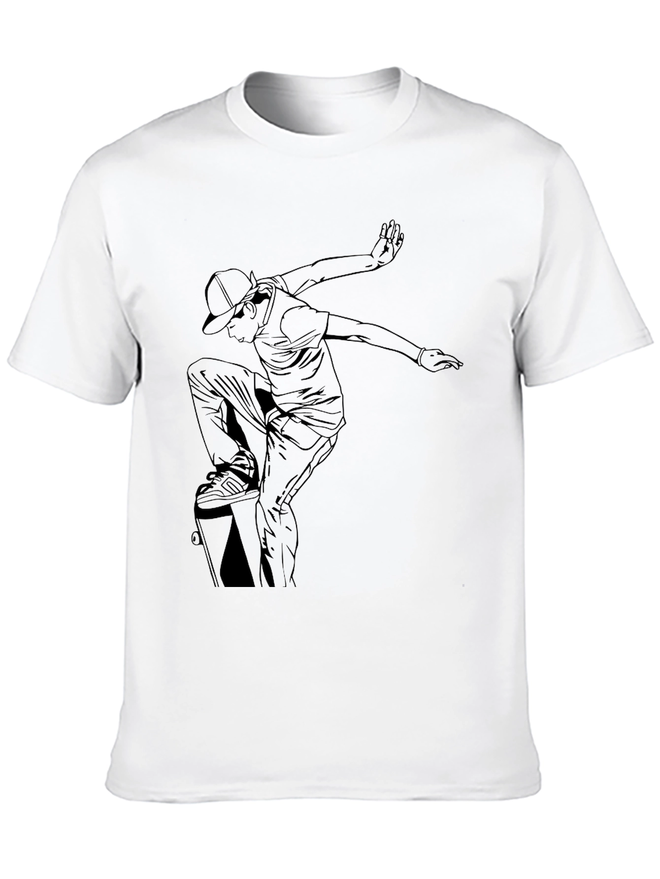 Black Skateboarder Graphic T-Shirt