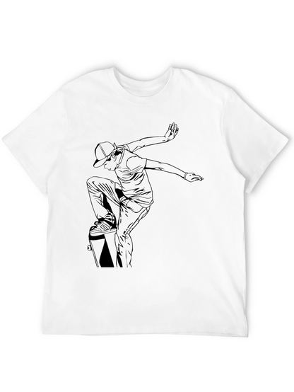 Black Skateboarder Graphic T-Shirt