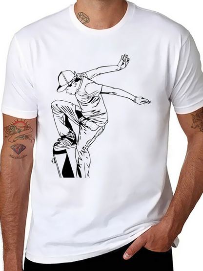 Black Skateboarder Graphic T-Shirt