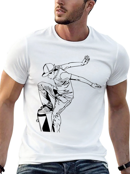 Black Skateboarder Graphic T-Shirt
