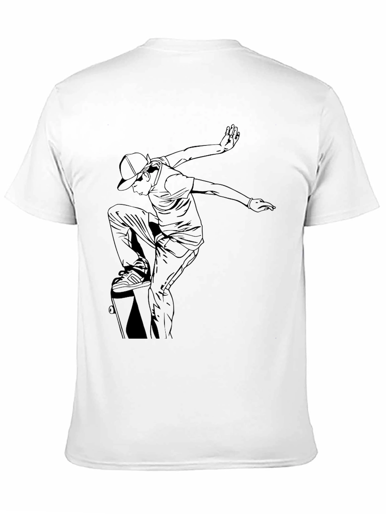 Black Skateboarder Graphic T-Shirt