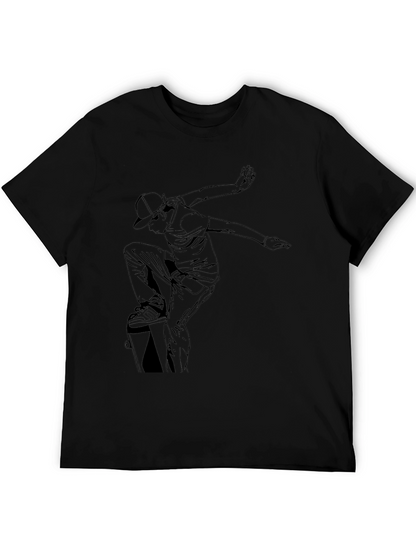 Black Skateboarder Graphic T-Shirt