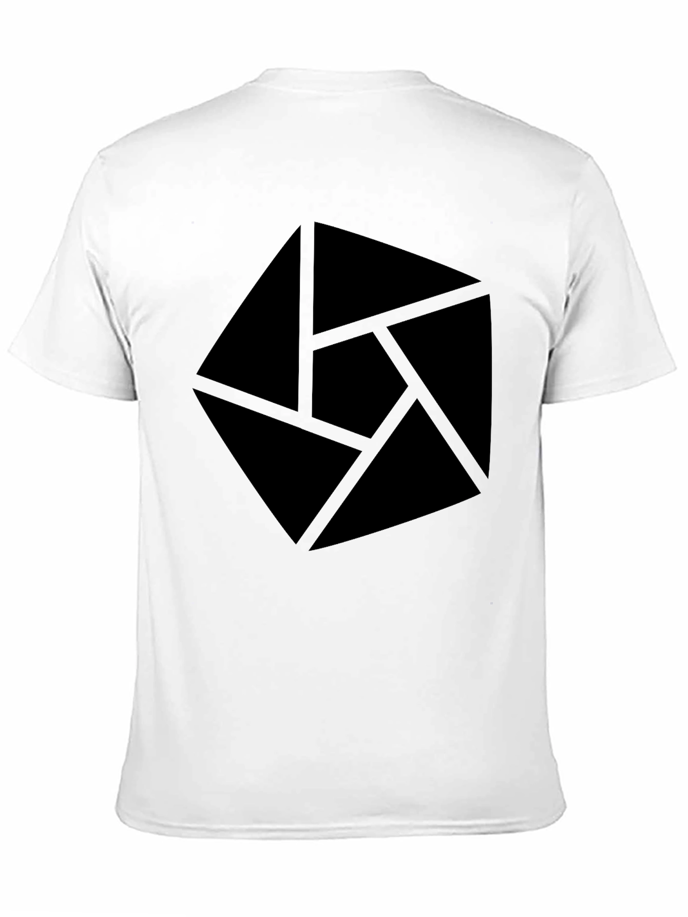 Abstract Graphic Tee - Modern Geometric Design Black Shirt