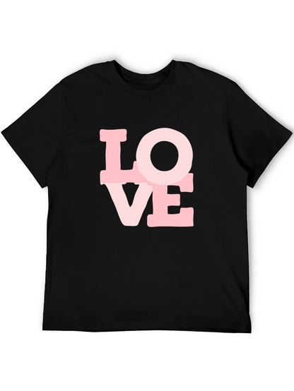 Love Graphic Print Black T-Shirt
