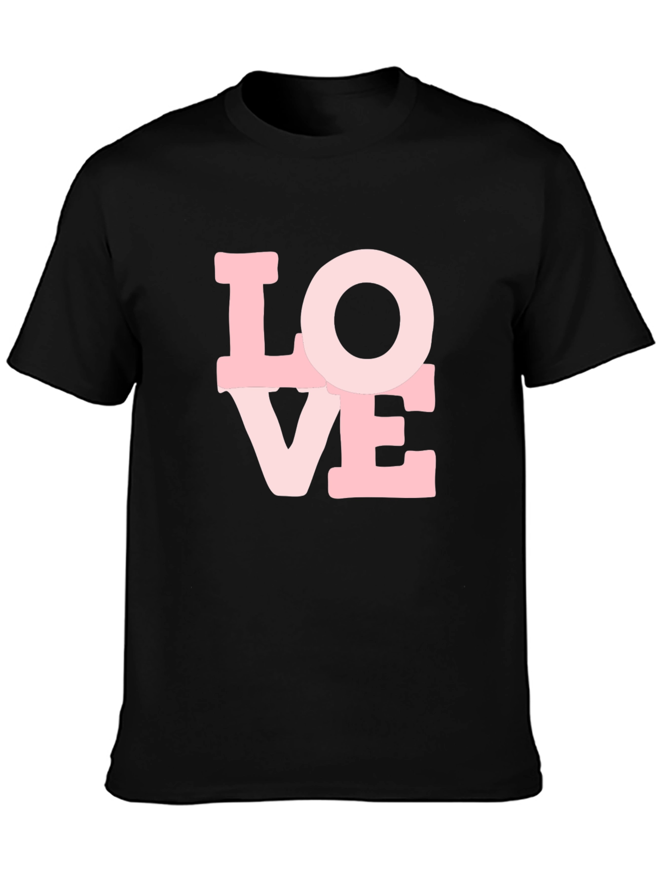 Love Graphic Print Black T-Shirt