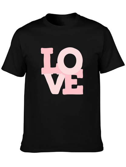 Love Graphic Print Black T-Shirt