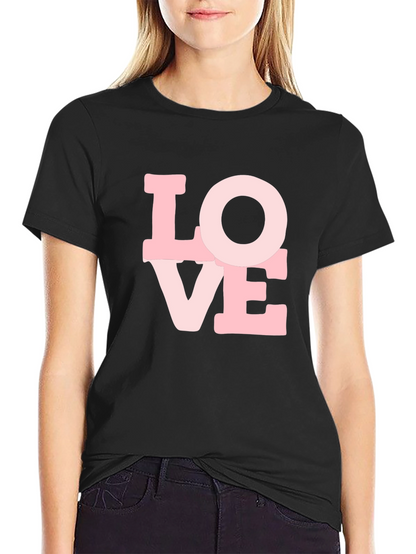 Love Graphic Print Black T-Shirt