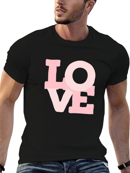 Love Graphic Print Black T-Shirt