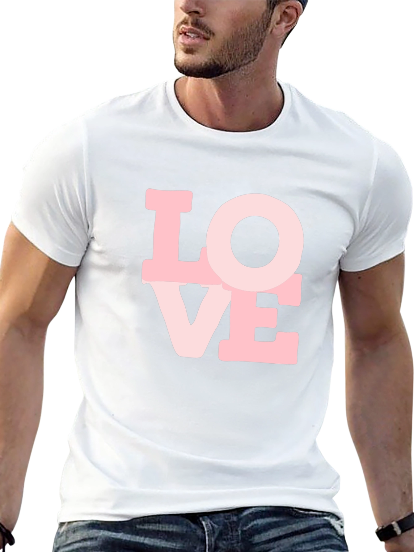 Love Graphic Print Black T-Shirt