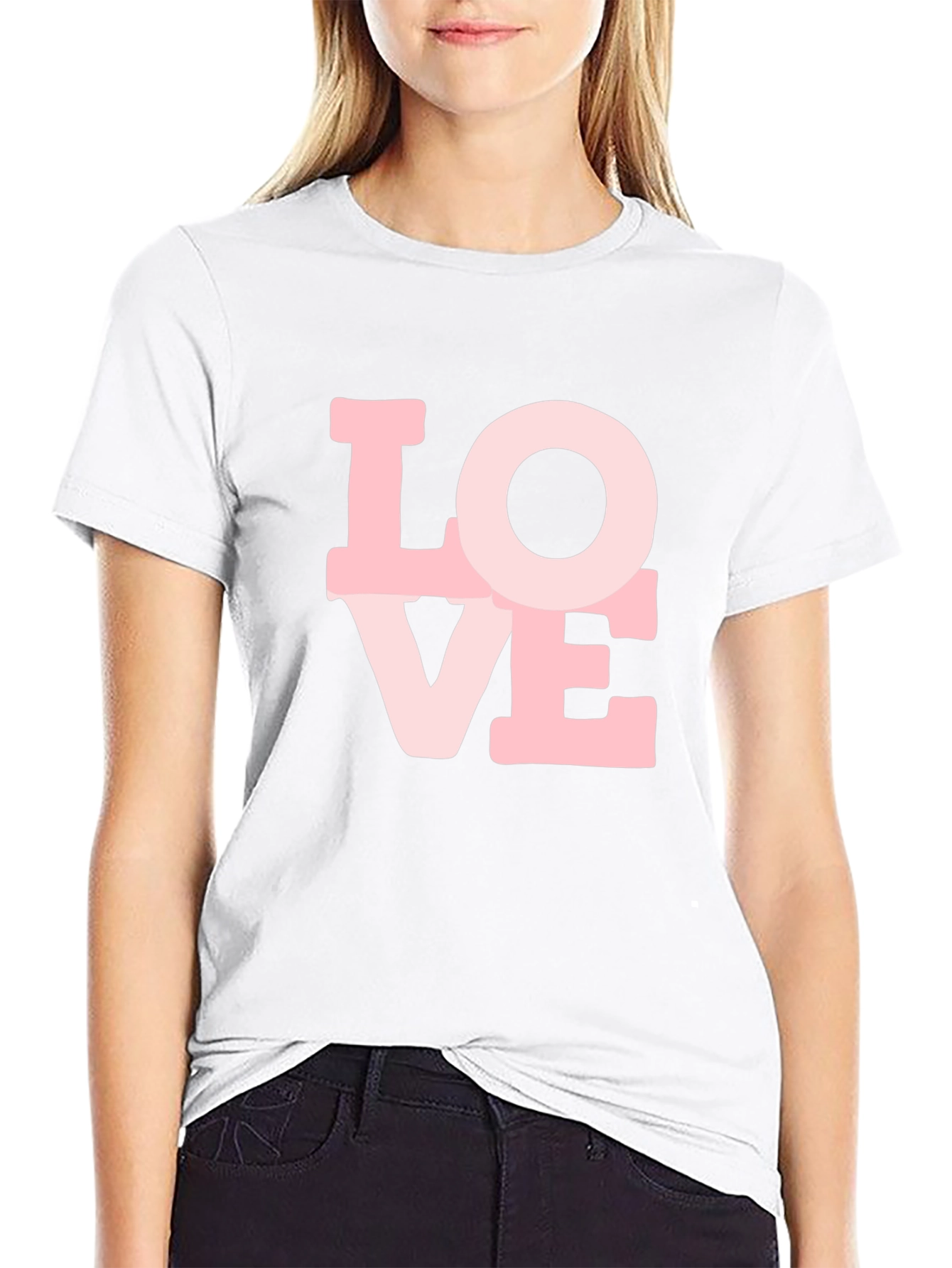 Love Graphic Print Black T-Shirt
